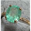 Image 2 : 10K(1.37G) EMERALD (1.35CT), DIAMOND (0.05CT) RING