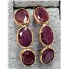 Image 1 : 10K(1.93G) RUBY (6.7CT) EARRINGS
