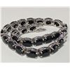 Image 2 : SILVER(15G) SAPPHIRE (20.5CT) BRACELET 7.5"