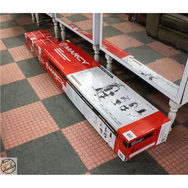 NEW MARCY HOME GYM WITH 150LB CAST IRON PLATES