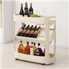 Image 1 : NEW HOWINEWTI BAR CART 3 TIER ROLLING RACK
