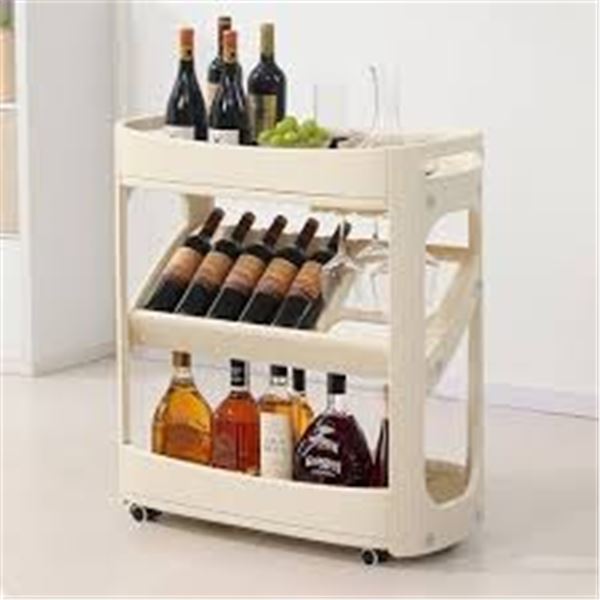 NEWLY ASSEMBLED HOWINEWTI BAR CART 3 TIER