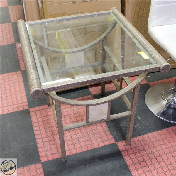 POWDER COATED GUNMETAL OCCASIONAL TABLE