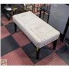 Image 1 : STURDY WOOD FRAME PADDED BENCH - PRINTED