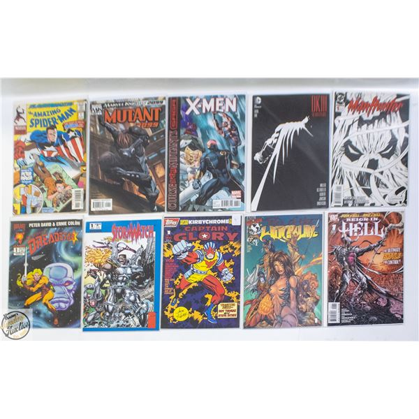 #1 ISSUE COMIC LOT, MARVEL, DC, INDY, 10 BOOKS