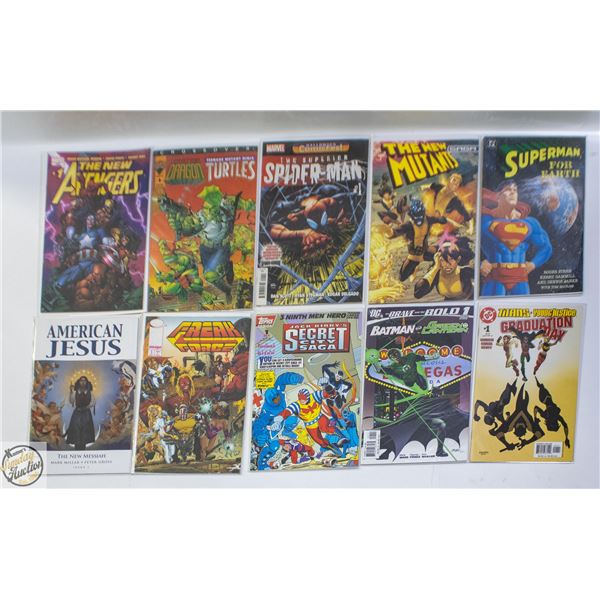 #1 ISSUE COMIC LOT, MARVEL, DC, INDY, 10 BOOKS