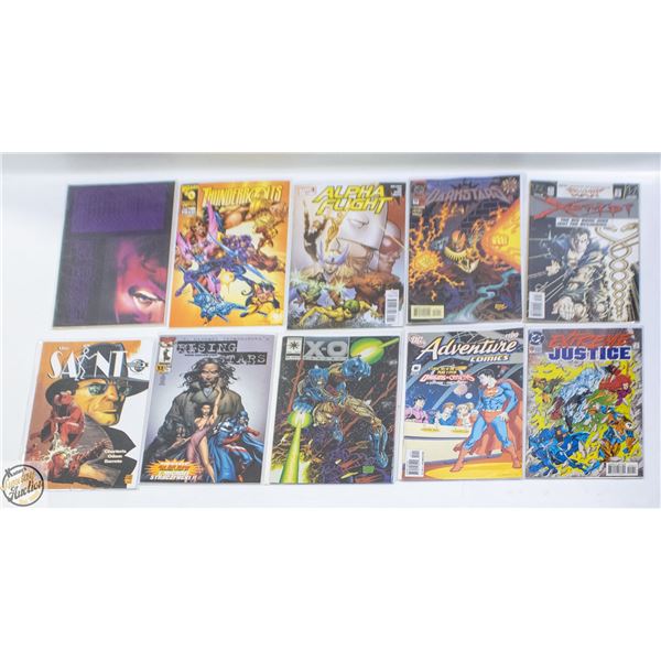 #0 ISSUE COMIC LOT, MARVEL, DC, INDY, 10 BOOKS