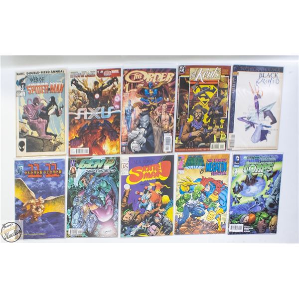 #1 ISSUE COMIC LOT, MARVEL, DC, INDY, 10 BOOKS