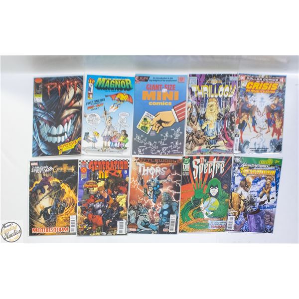 #1 ISSUE COMIC LOT, MARVEL, DC, INDY, 10 BOOKS