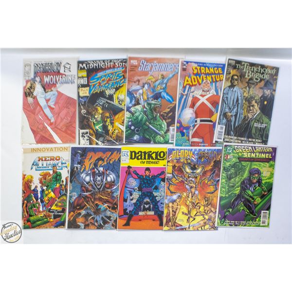 #1 ISSUE COMIC LOT, MARVEL, DC, INDY, 10 BOOKS