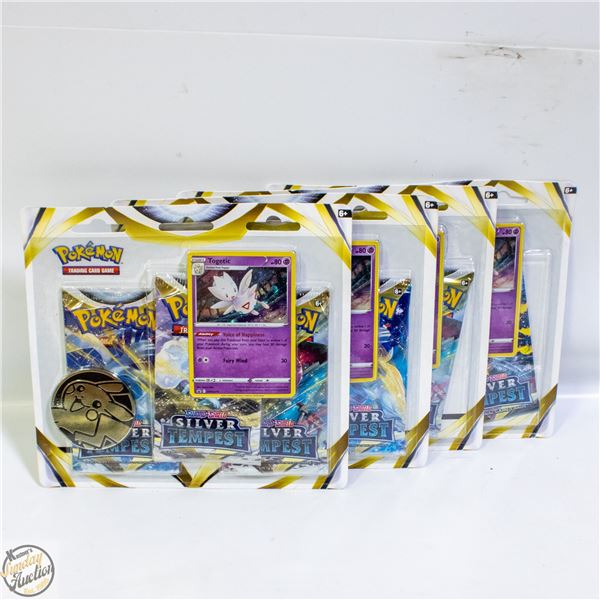 POLICE SEIZURE- 4 SEALED POKEMON BLISTER PACKS