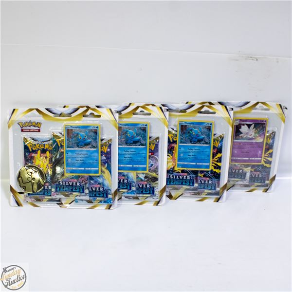 POLICE SEIZURE - 4 SEALED POKEMON BLISTER PACKS