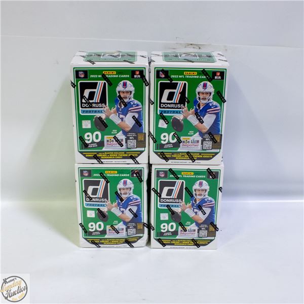 POLICE SEIZURE - 4 SEALED 2022 DONRUSS FOOTBALL