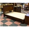 Image 1 : SOLID WOOD QUEEN SIZE BED FRAME - HEADBOARD,