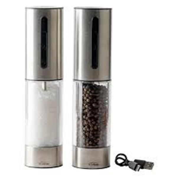 2 X 74G TRUDEAU ONE TOUCH ELECTRIC SALT & PEPPER