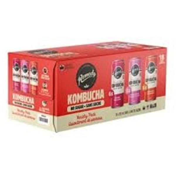 NEW W BOX 18 X 355ML REMEDY KOMBUCHA VARIETY PACK