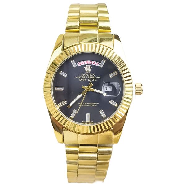 NEW REPLICA ROLEX "DAY DATE" QUARTZ WATCH