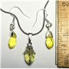 Image 1 : 19)  SILVER TONE WITH LEMON YELLOW