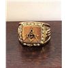 Image 1 : 6)  GOLD TONE WITH CLEAR CRYSTALS MASONIC