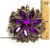 Image 1 : 17)  BRONZE AND ROYAL PURPLE FLOWER