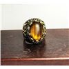 Image 1 : 4)  SILVER & GOLD TONE WITH NATURAL TIGER'S