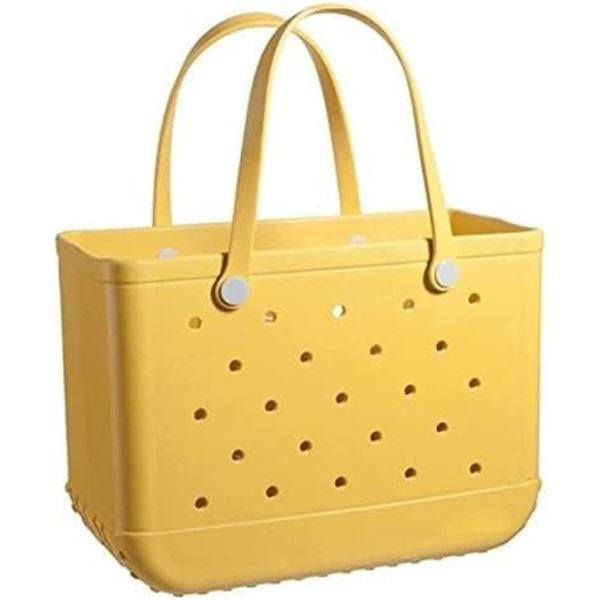BRAND NEW RUBBER BEACH BAG (YELLOW LARGE)