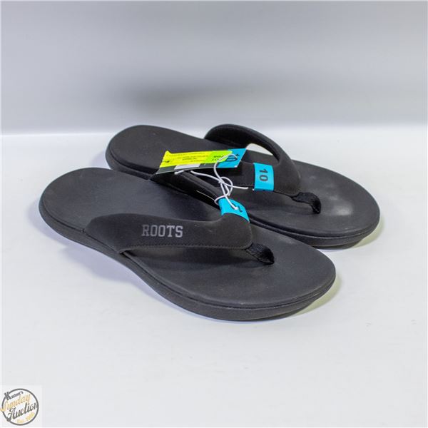 ROOTS FLIP FLOPS SIZE 10
