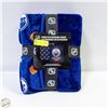 Image 1 : NEW NHL THROW BLANKET OILERS 50 X 60"