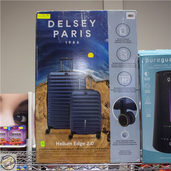 2PC DELSEY HELIUM EDGED HARDSIDE LUGGAGE