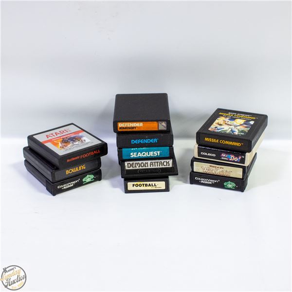 VINTAGE 12 VIDEO GAME CARTRIDGE'S