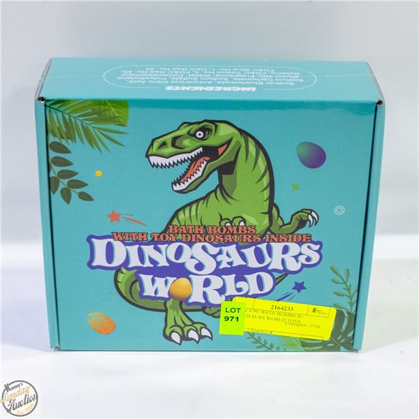NEW 6 PC BATH BOMBS W/ DINOSAURS WORLD TOYS