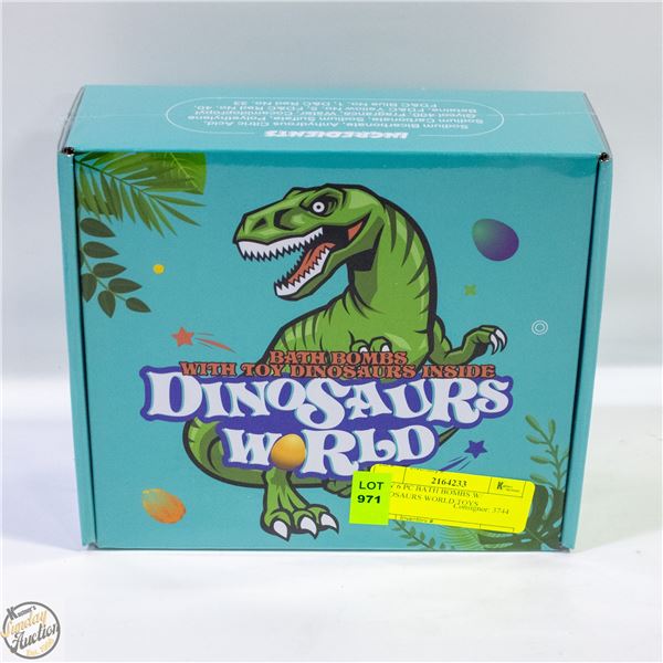 NEW 6 PC BATH BOMBS W/ DINOSAURS WORLD TOYS