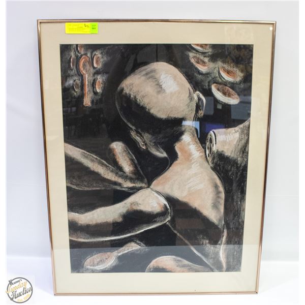 FRAMED ARTWORK PRINT FEATURING ABSTRACT