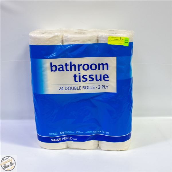 24 DOUBLE ROLLS 2-PLY BATHROOM TISSUE