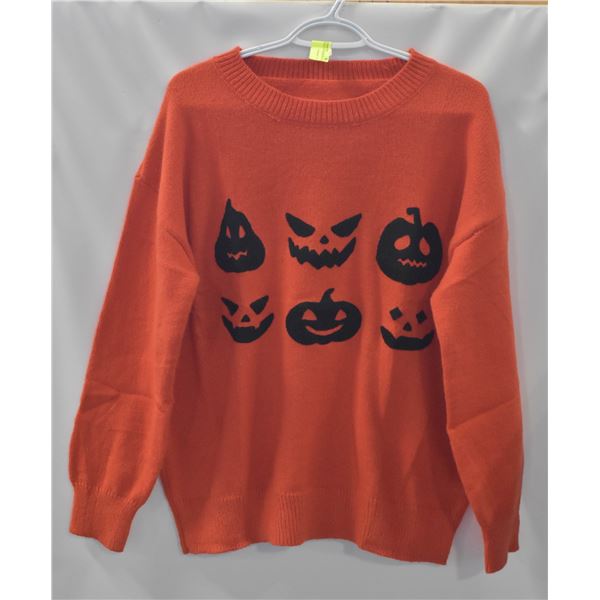 SWEATERS WOMEN PUMPKIN FACE SWEATSHIRT