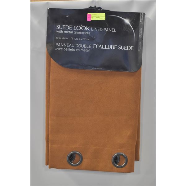 NEW SUEDE LOOK LINED PANEL 52" X 84"