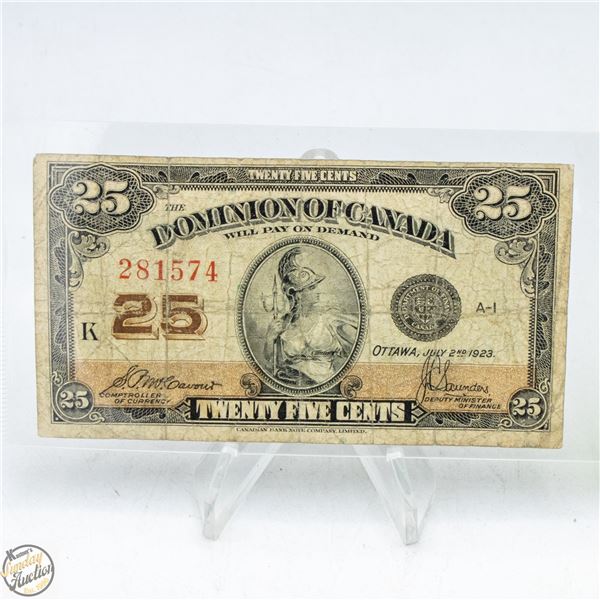 1923 DOMINION OF CANADA SHINPLASTER