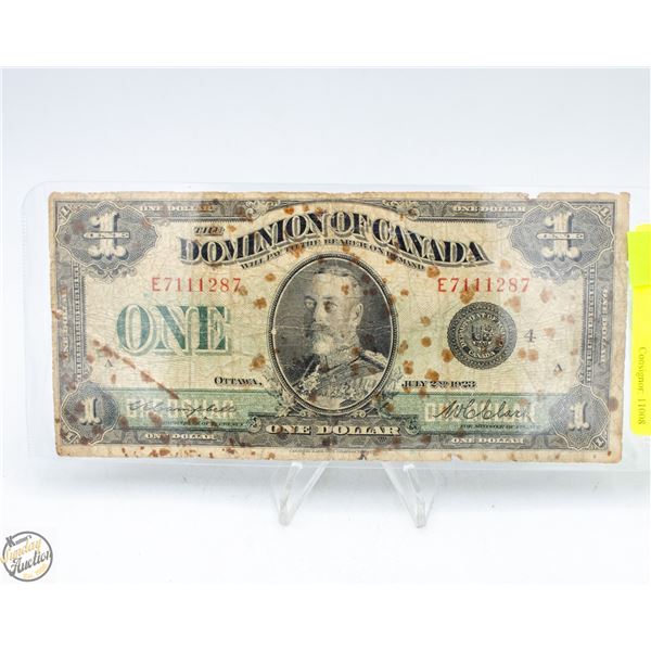 1923 DOMINION OF CANADA $1 BILL