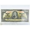 Image 1 : 1937 BANK OF CANADA $20 BILL