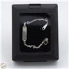 Image 1 : #3900-ID STERLING SILVER BRACELET STAMPED