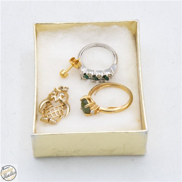 #3901-AVON STAMPED SILVER TONE RING SZ 6 WITH