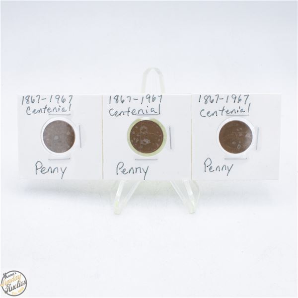 #3918-3 X 1867-1967 CENTENNIAL PENNY WITH