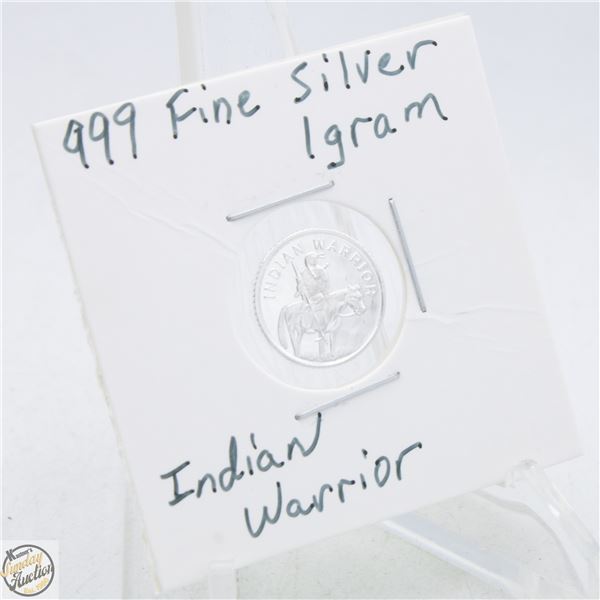 #3905-CANADIAN .999 FINE SILVER 1 GRAM TOKEN