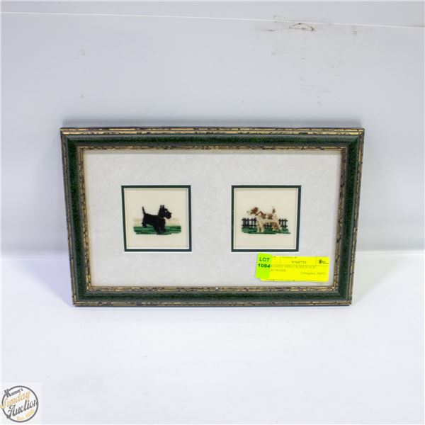 FRAMED MINI CROSS STICH ARTWORK 6" X 10"