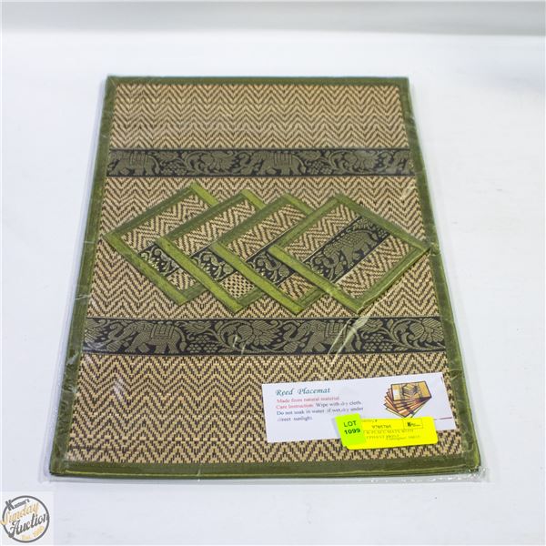 SET OF NEW PLACE MATS WITH LUCKY ELEPHANT PRINT