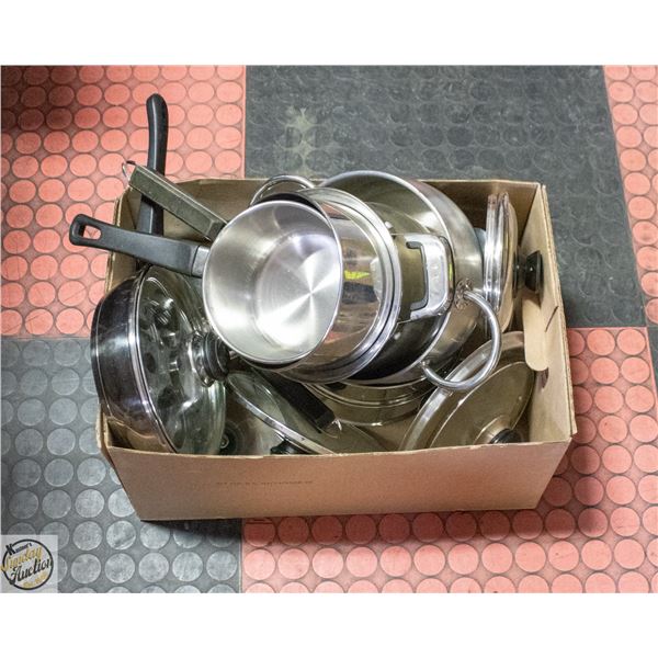 MIX & MATCH POTS+LIDS (SOME LIDS DO NOT MATCH ANY)