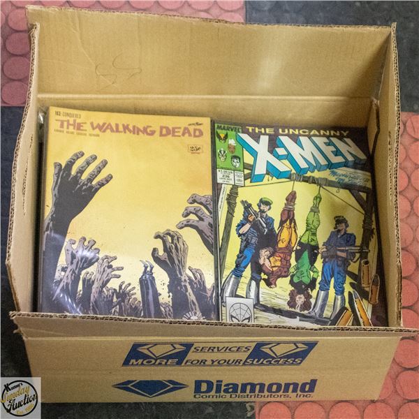 BOX OF ABOUT 150 USED OLD COMICS