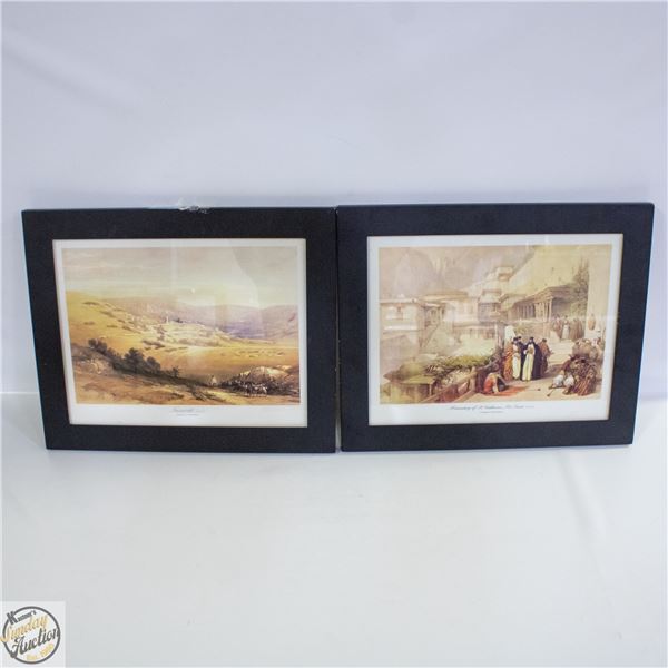 PAIR HISTORICAL FRAMED LITHOGRAPHS BY