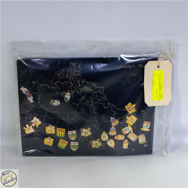 CANADA PROVINCIAL 64 LAPEL PINS ON 2