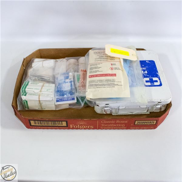 ENAMEL CASE FIRST AID KIT WITH CONTENTS